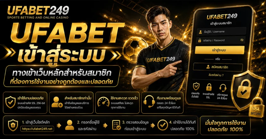 UFABET เข้าสู่ระบบ ทางเข้าเว็บหลักสำหรับสมาชิกที่ต้องการใช้งานอย่างถูกต้องและปลอดภัย